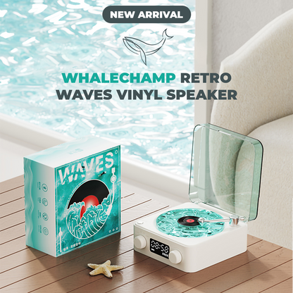 WhaleChamp Retro Waves Vinyl Music Player