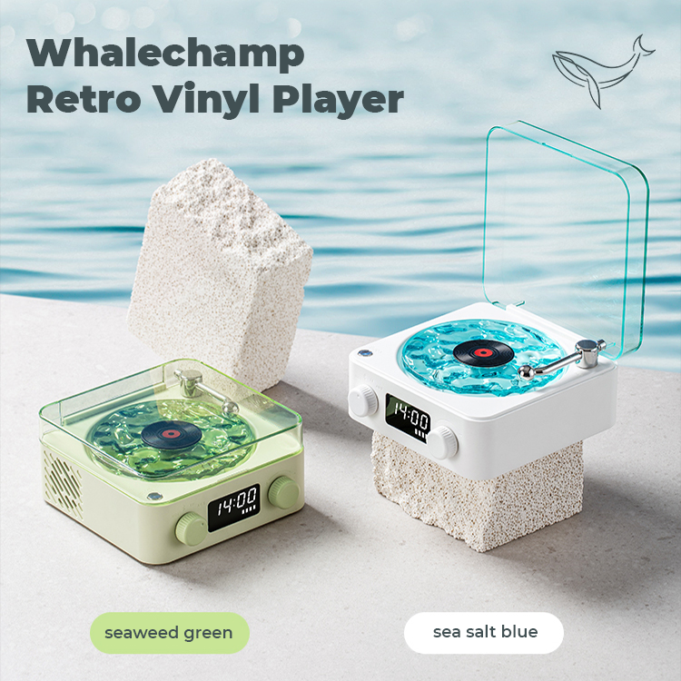 WhaleChamp Retro Waves Vinyl Music Player